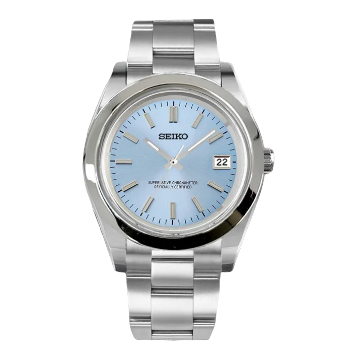 Seiko Mod Oyster Светло Син