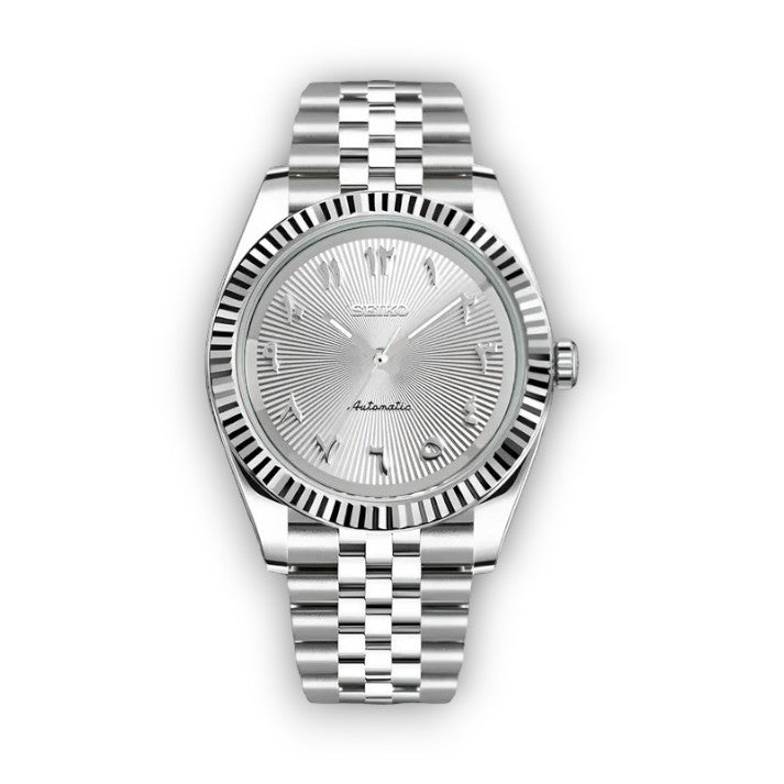 Seiko MOD Datejust Arabic Сребърен