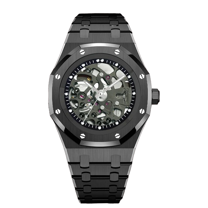 Black Seiko Mod Royal Oak SKELETON